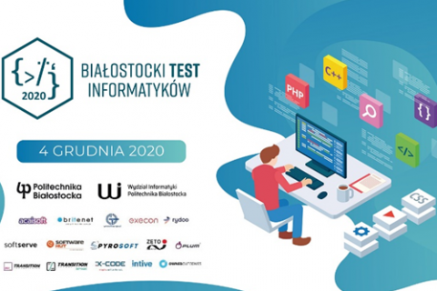 Plakat Białostockiego Testu Informatyków 2020